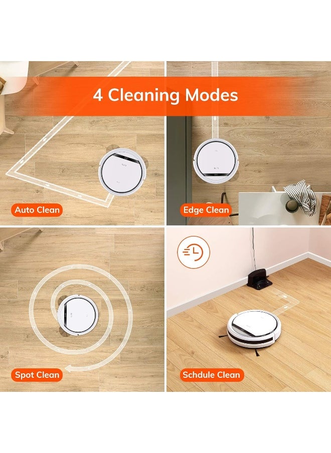 ILIFE V3s Pro Robot Vacuum Cleaner, Tangle-free Suction, Slim, Automatic Self-Charging Robotic Vacuum Cleaner, Daily Schedule Cleaning, Ideal For Pet Hair，Hard Floor and Low Pile Carpet,Pearl White