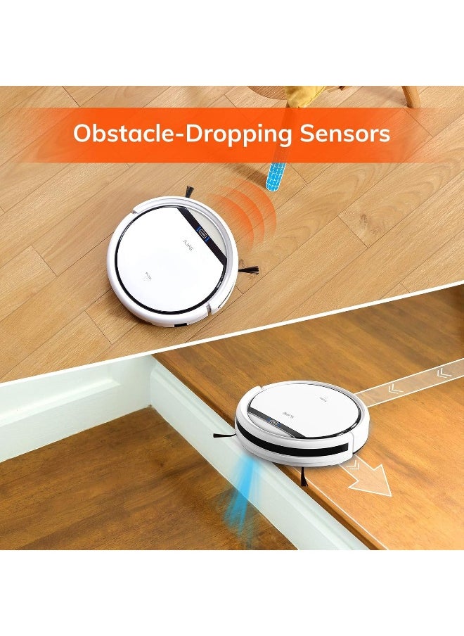 ILIFE V3s Pro Robot Vacuum Cleaner, Tangle-free Suction, Slim, Automatic Self-Charging Robotic Vacuum Cleaner, Daily Schedule Cleaning, Ideal For Pet Hair，Hard Floor and Low Pile Carpet,Pearl White