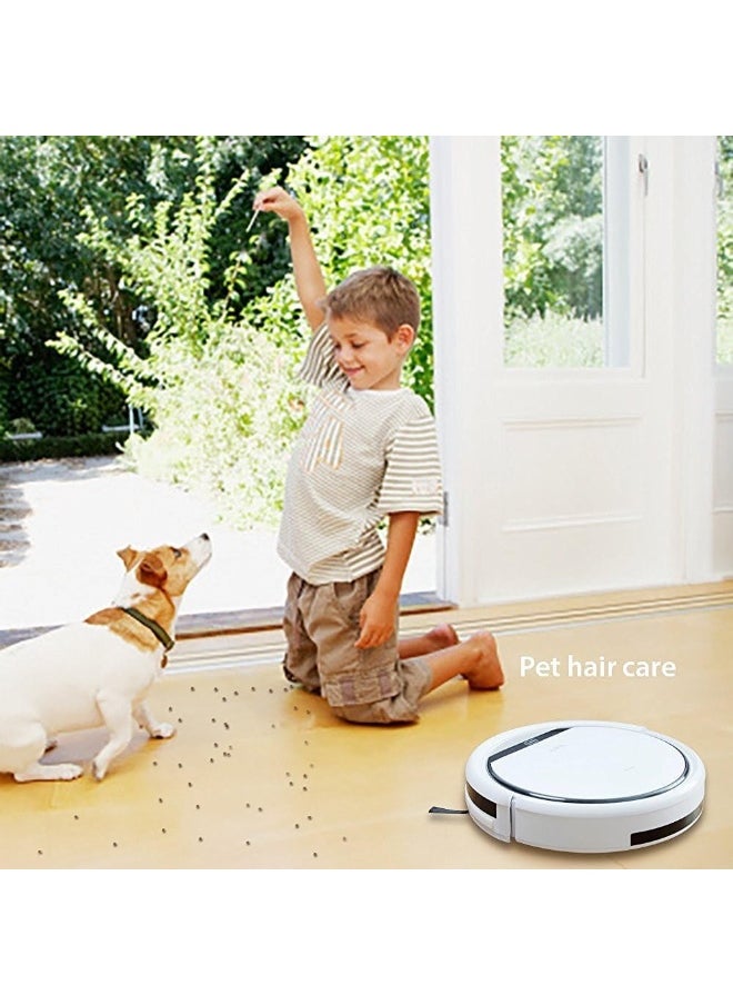 ILIFE V3s Pro Robot Vacuum Cleaner, Tangle-free Suction, Slim, Automatic Self-Charging Robotic Vacuum Cleaner, Daily Schedule Cleaning, Ideal For Pet Hair，Hard Floor and Low Pile Carpet,Pearl White