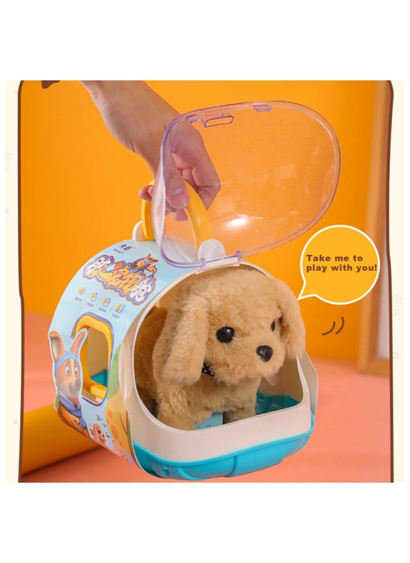 Electric Corgi Dog Puppy Can Walk, Bark And Wag Its Tail, Educational Play House Toys For Infants And Young Children multicolor