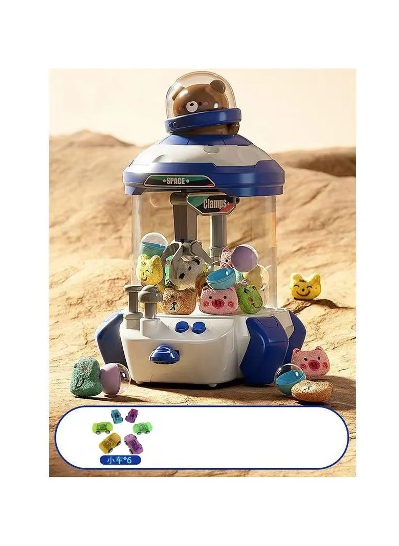 Cute Bear Lighting And Sound Effects Kid's Doll Catching Machine Play House Clip Doll Machine Clip Doll Catching Machine Blue