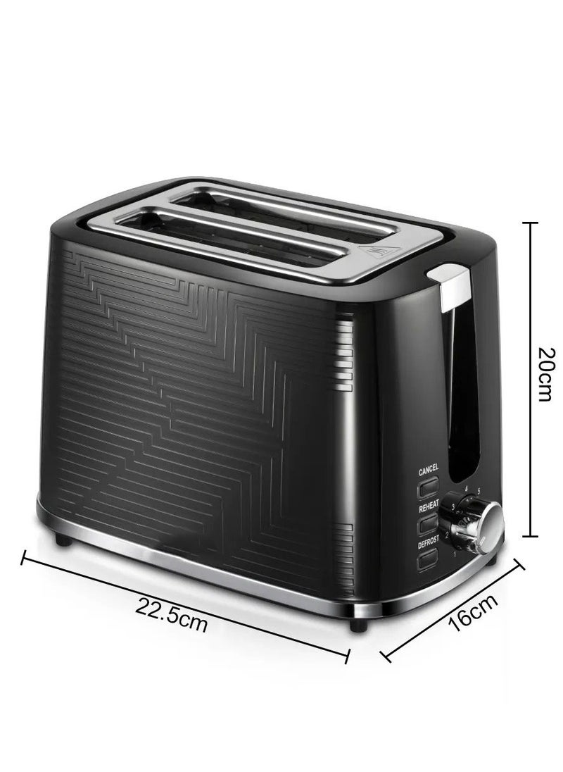 Automatic 2-Slice Electric Bread Toaster – Home Use, Compact Plastic Design, Quick & Even Toasting for Sandwiches & Bagels
