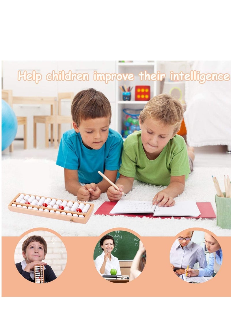 KASTWAVE Soroban, Plastic Abacus with 13 Rows, Chinese Calculator, Counting Tool Reset on