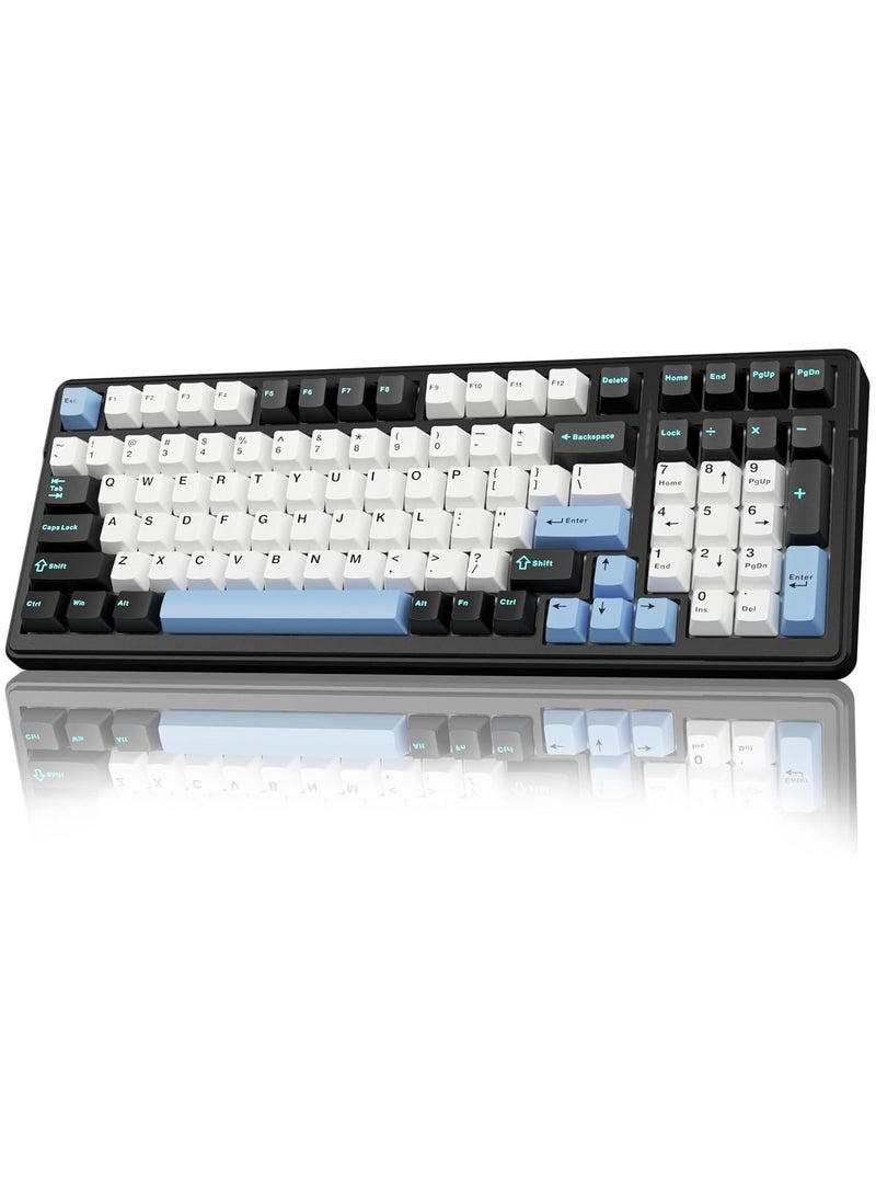 F99 Wireless Mechanical Keyboard, Tri-Mode BT5.0/2.4GHz/USB-C Hot Swappable Custom Keyboard, Star Vecot switch, Gasket Structure, RGB Backlit Gaming Keyboard for PC/Tablet/PS/Xbox