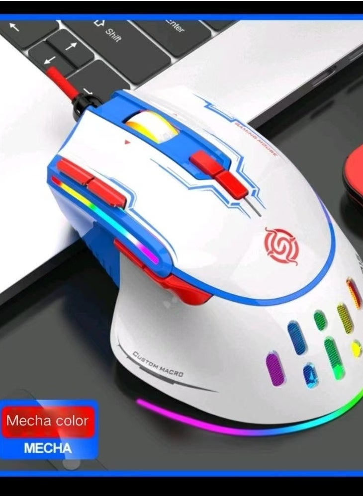 Wired computer notebookExternal USB mouseRGB lighting effect mechanical mouse