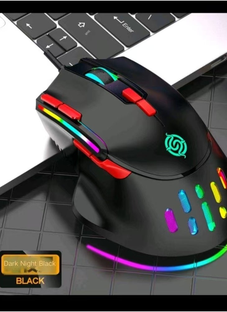 Wired computer notebookExternal USB mouseRGB lighting effect mechanical mouse