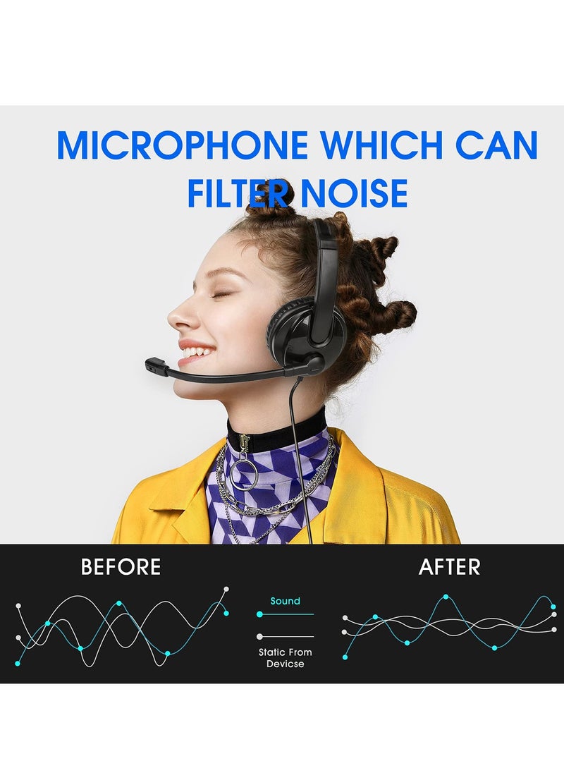 Surround Sound Gaming Headset, 3.5mm/USB, Noise Cancelling, Cross-Platform Compatibility, Audio Controls for PC and Tablet