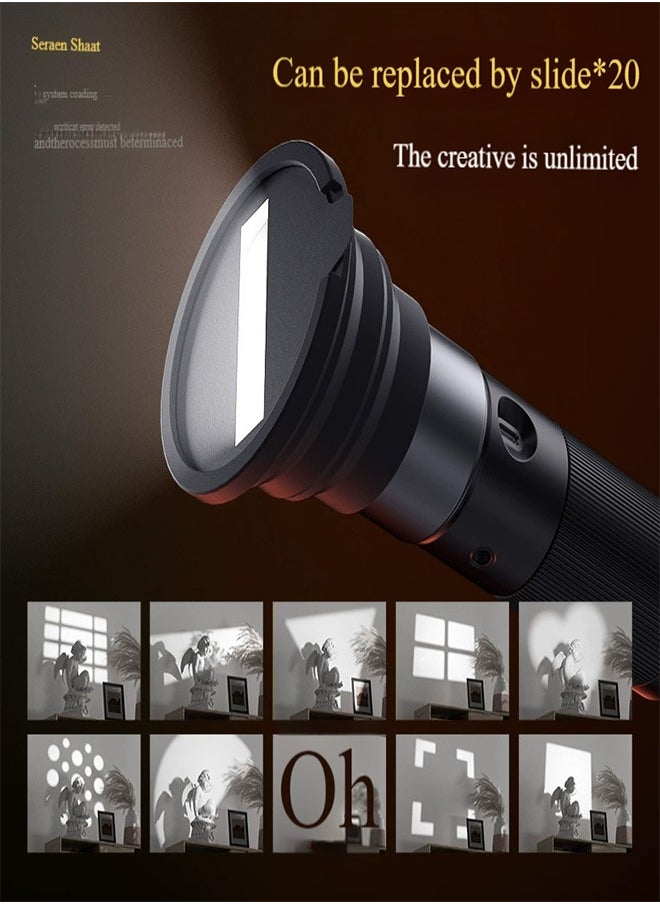 Photography flashlight | 20 Patterns, 4 Colors, 8400mAh, Zoomable for Live Streaming u0026 Photography | Portable Party Ambiance Light
