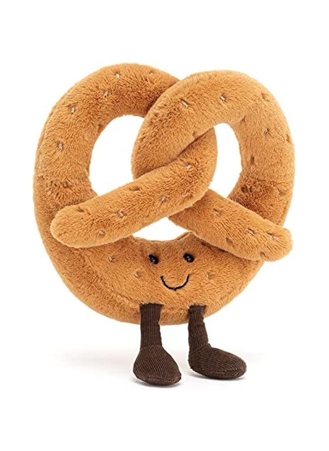 Jellycat Amuseables Pretzel Stuffed Toy, 7 inches - Food Plush - Fun Gift Idea