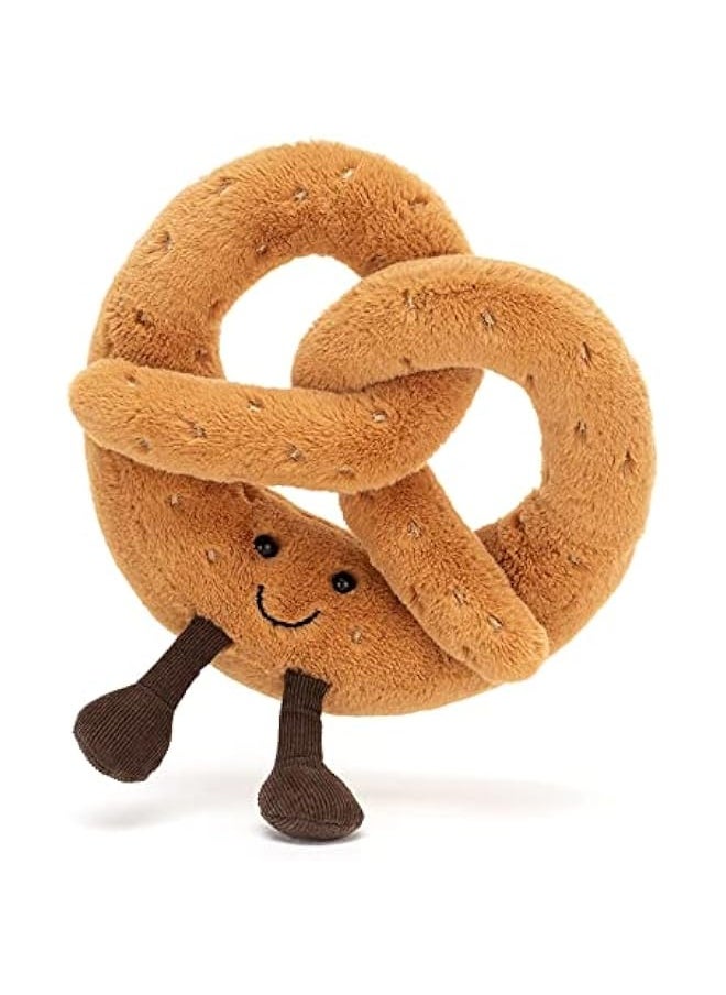 Jellycat Amuseables Pretzel Stuffed Toy, 7 inches - Food Plush - Fun Gift Idea