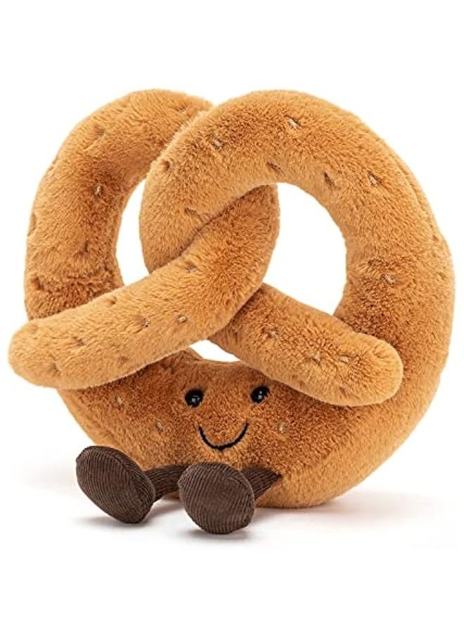 Jellycat Amuseables Pretzel Stuffed Toy, 7 inches - Food Plush - Fun Gift Idea