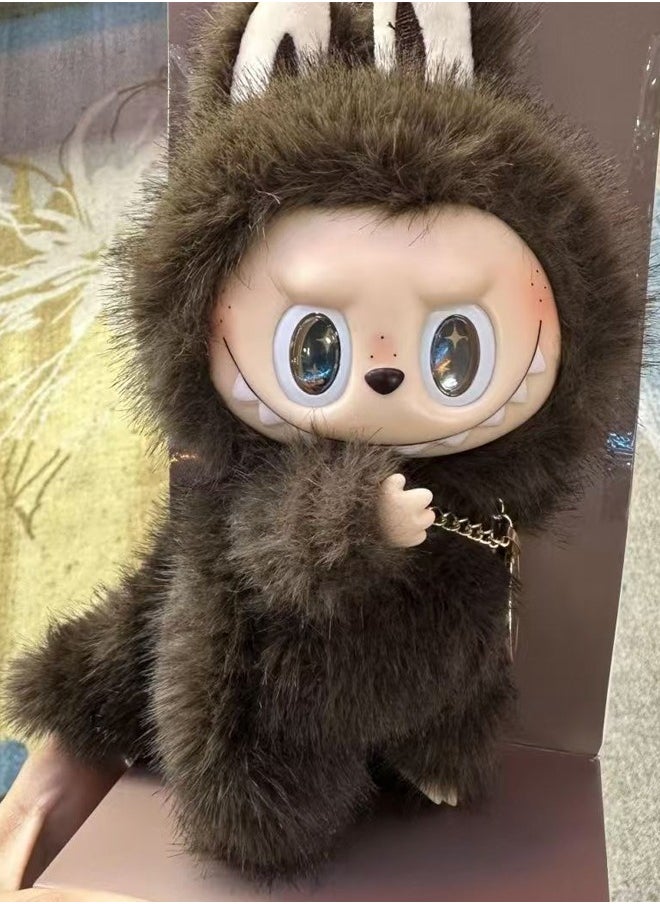Labubu The Monsters Plush Doll Keychain ZIMOMO Exciting Macaron Vinyl Face Series Figures Toy Adorable Lovely Personalized Doll