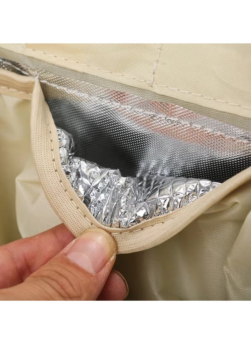 Khaki Large-Capacity Baby Diaper Bag Stylish & Practical for Moms