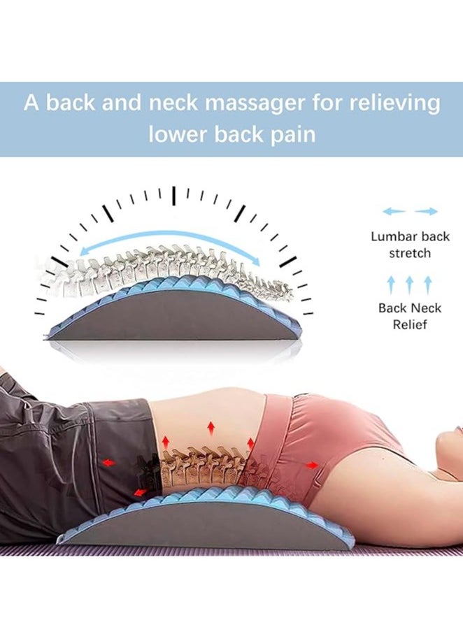 Neck u0026 Back Stretcher, Back Manual Massage Pillow, Scoliosis Back Massager, Lumbar Stretcher for Neck, Lower Back, Upper Back u0026 Shoulder Pain Relief