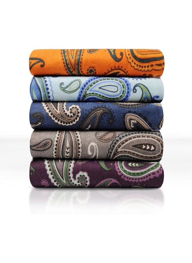 Superior Paisley or Solid Flannel Cotton Sheet Set, Fuzzy Warm Sheets, Traditional Bohemian Bedding, Includes 1 Flat Sheet, 1 Elastic Deep Pocket Fitted Sheet, 1 Pillowcase, Twin XL, Charcoal