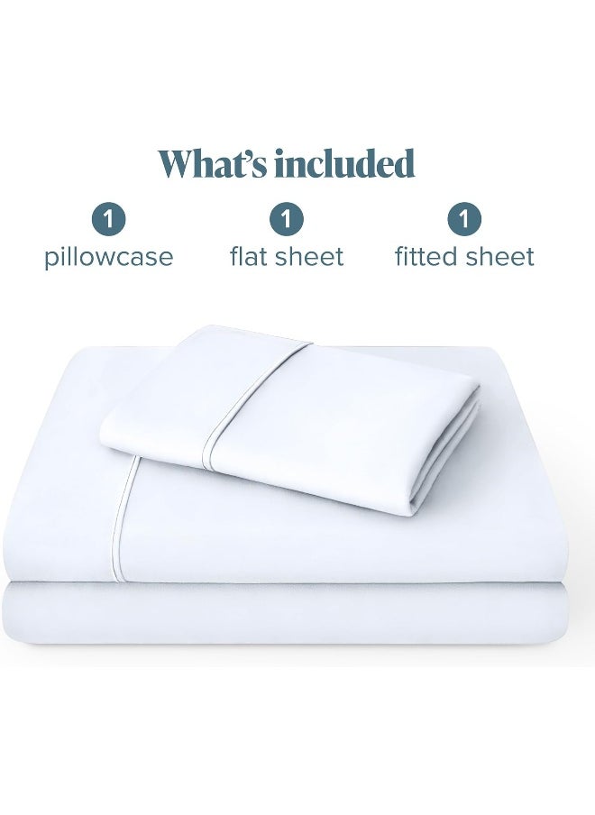 Bare Home Twin XL Sheet Set Dual Pocket- College Dorm Size - Premium 1800 Ultra-Soft Microfiber Twin Extra Long Sheets - Double Brushed - Twin XL Sheets Set - Deep Pocket - Bed Sheets (Twin XL, White)