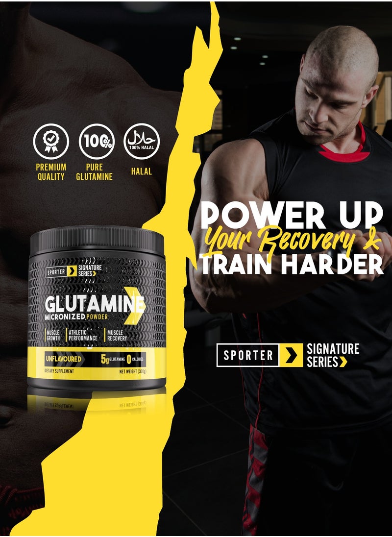 Sporter L-glutamine Powder 60 Servings Pure Micronized Glutamine Per Serving Unflavored And Easy To Mix