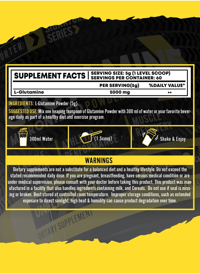 Sporter L-glutamine Powder 60 Servings Pure Micronized Glutamine Per Serving Unflavored And Easy To Mix