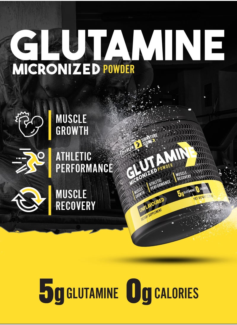 Sporter L-glutamine Powder 60 Servings Pure Micronized Glutamine Per Serving Unflavored And Easy To Mix