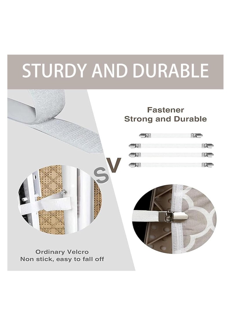 Ironing Board Cover with 5mm Foam 4 Elastic Fasteners 124x45CM 100% Cotton Material, Thick foam Pad Heat Resistant Non Slip Foldable Design Durable stain Resistant iron table cover