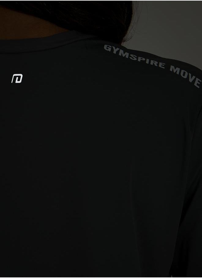 Gymspire Edition - Tonal Label & Drop Shoulder Logo Detail Top
