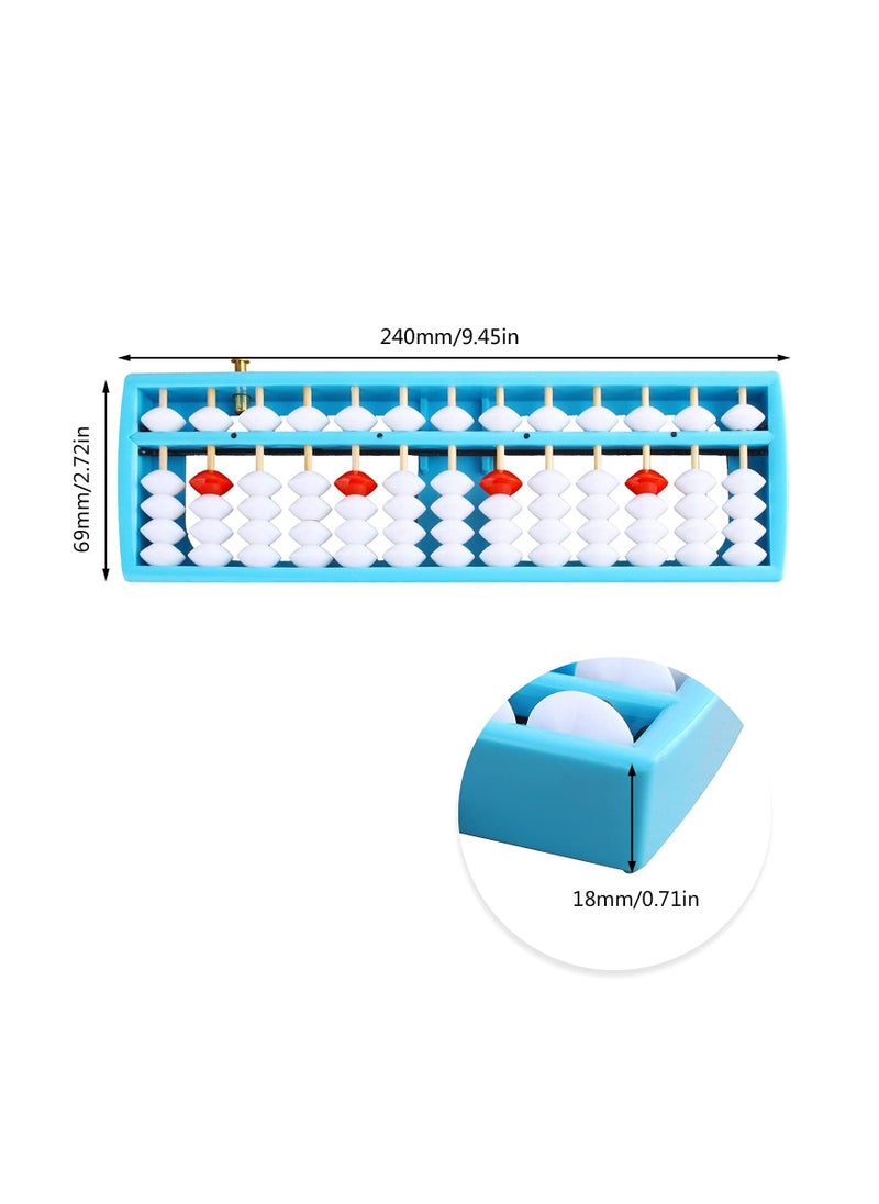 Bead Arithmetic Abacus, 13-Column Counting Abacus with Reset on Math Learning Aid Educational Toy Tool Calculation Beaded for Students Accountants
