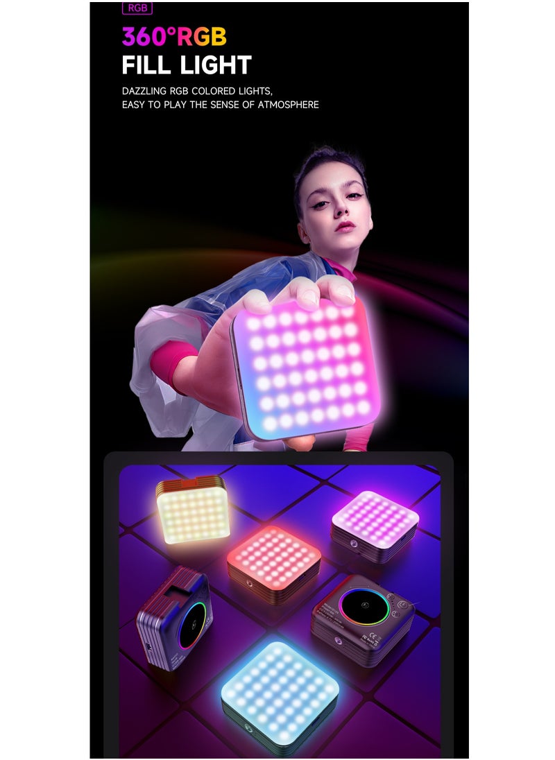 Photography Color Fill Light 108LED 2000mAh , Selfie Light USB Rechargeable for Photo u0026 Video with Front Back Clip for Phones Laptops Makeup TikTok Stream