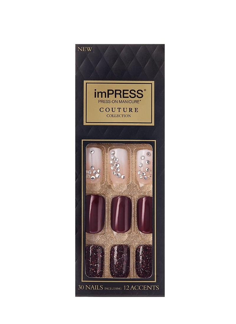 Impress ImPress Press-On Manicure Medium Length Nails Couture BIPL100F Quartz, 30 Count (Pack of 1)