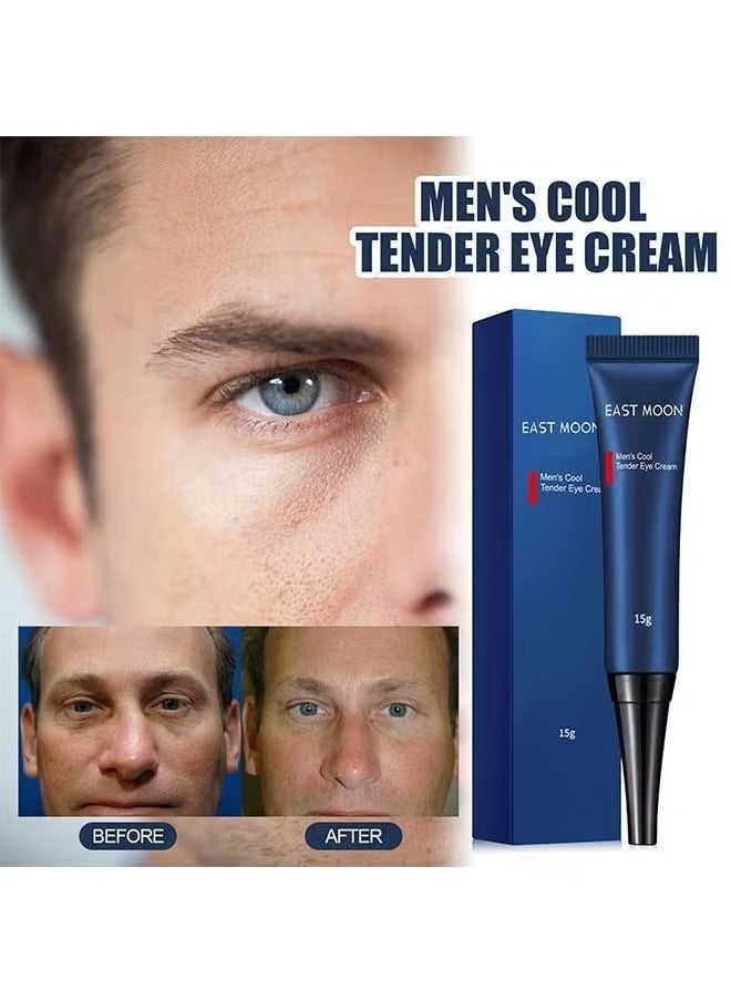 Men's Cool Tender Eye Cream 15g, Retinol Eye Cream for Repairing Eye Bags and Dark Circles, Tightening Fine Lines, Moisturizing and Repairing Eye Cream