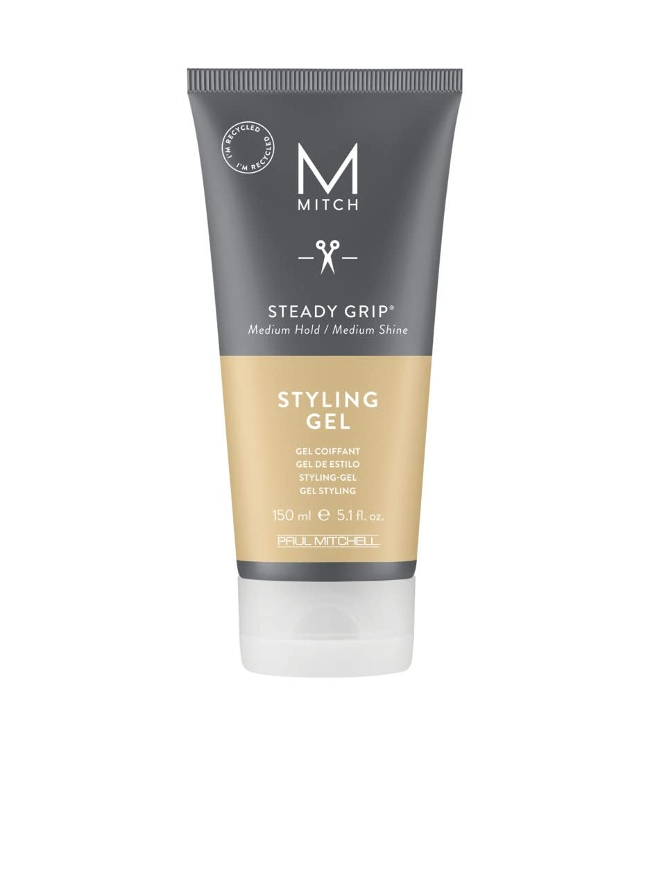 MITCH by Paul Mitchell Steady Grip Hair Gel for Men, Medium Hold, Medium Shine, For All Hair Types, Especially Fine to Medium Hair, 5.1 fl. oz.