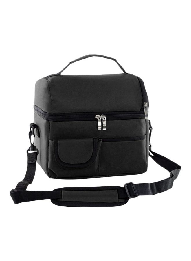 Thermal Insulated Lunch Bag Black 23x16x25cm