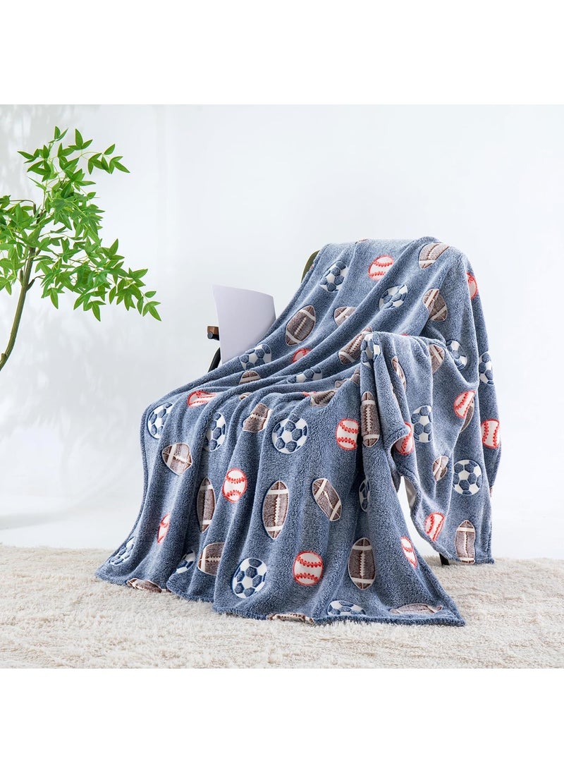 FunBlast Blankets for Kids, Glow in The Dark Throw Blanket, Cartoon Print Blankets for Kids, Light Weight Soft Cozy All Weather Blankets for 1-10 Years Old Toddlers Baby Boys & Girls (Multicolor)