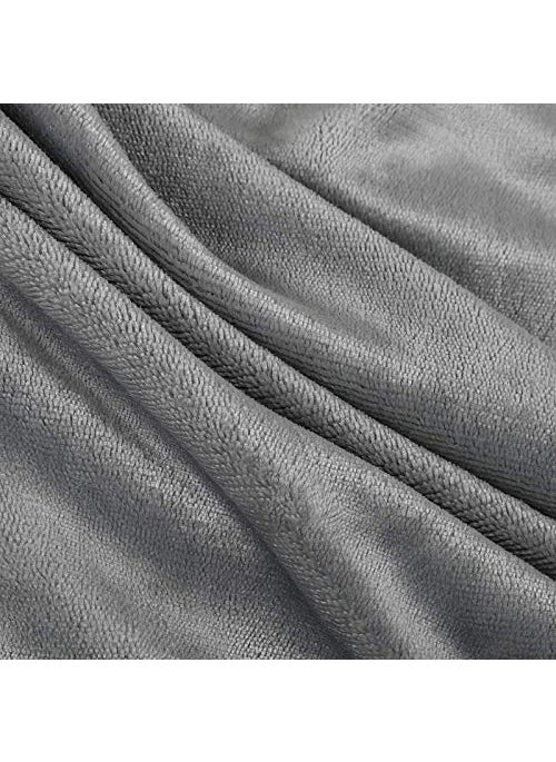 BSB HOME Plain Double Layer Warm and Hot Super Soft Flannel Sherpa Winter Blanket for Born Baby (45 X 60 Inches, Crib Grey) All Season,Skin Friendly,350 TC