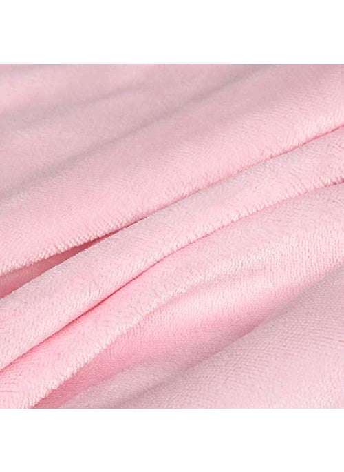 BSB HOME Plain Double Layer Warm and Hot Super Soft Flannel Sherpa Winter Blanket for Born Baby (45 X 60 Inches, Crib Baby Pink) All Season,Skin Friendly,350 TC