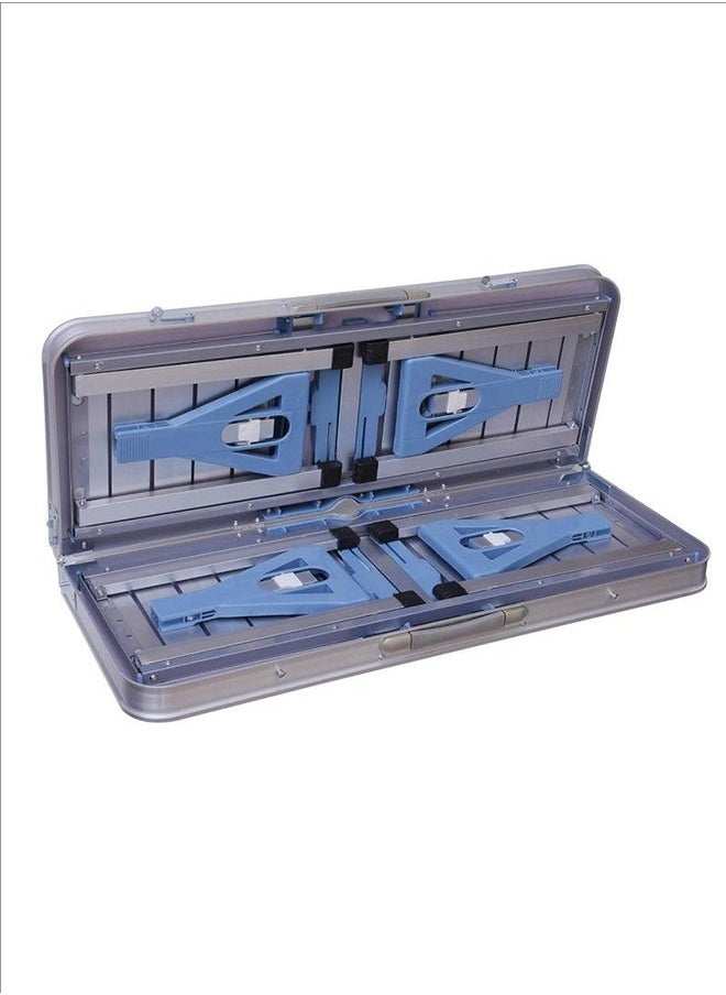 Aluminum Folding Camping Dining Table, 4-Seat Portable Set, Durable And Lightweight, Easy To Wipe, Light Weight And Stable Structure, Outdoor Camping, Gatherings