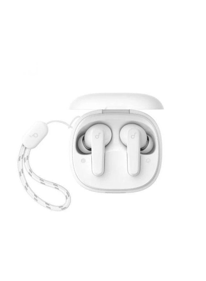 Soundcore By Anker R50i True Wireless Earbuds 10mm Drivers with Big Bass, Bluetooth 5.3, 30H Playtime, IPX5-Water Resistant, AI Clear Calls with 2 Mics, 22 Preset EQs via App White