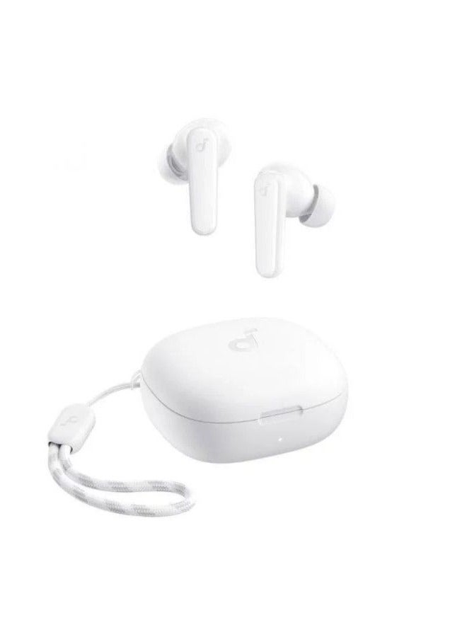 Soundcore By Anker R50i True Wireless Earbuds 10mm Drivers with Big Bass, Bluetooth 5.3, 30H Playtime, IPX5-Water Resistant, AI Clear Calls with 2 Mics, 22 Preset EQs via App White