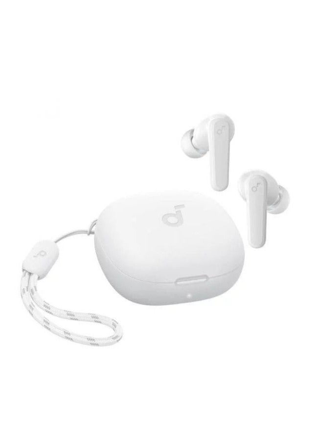 Soundcore By Anker R50i True Wireless Earbuds 10mm Drivers with Big Bass, Bluetooth 5.3, 30H Playtime, IPX5-Water Resistant, AI Clear Calls with 2 Mics, 22 Preset EQs via App White