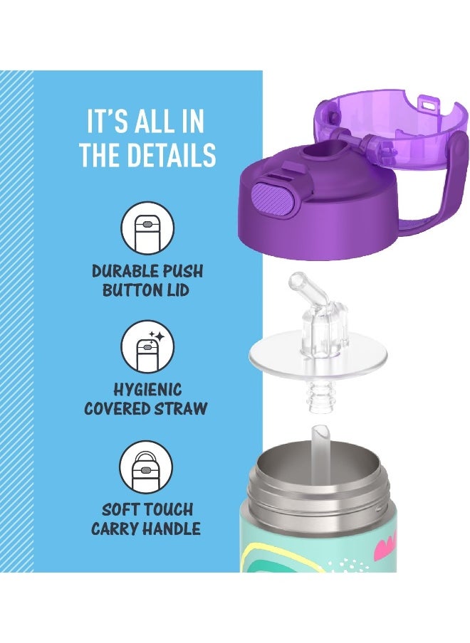 THERMOS FUNTAINER Stainless Steel Kids Rainbows Bottle 355ML