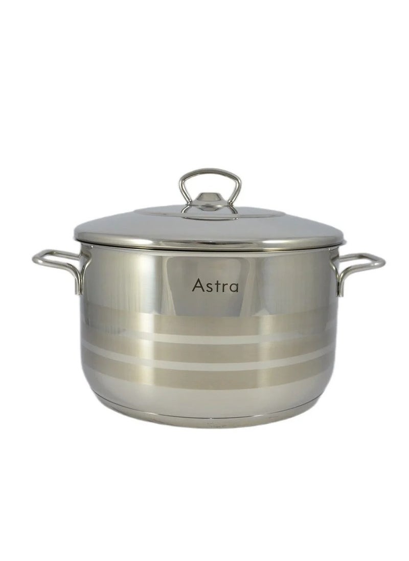 ASTRA 6-Piece Premium Stainless Steel Cookware Set (26+28+32 cm) – Non-Stick, Dishwasher Safe, Induction Ready Pots for All Stovetops