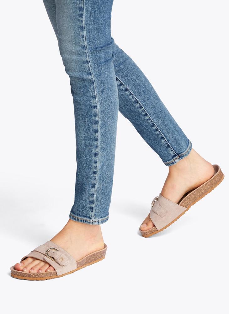 Soft Suede Adjustable Mule