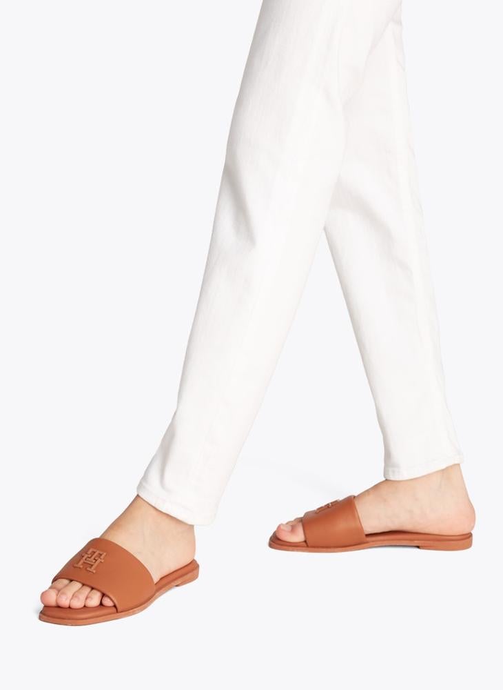 Logo Hardware Leather Mule