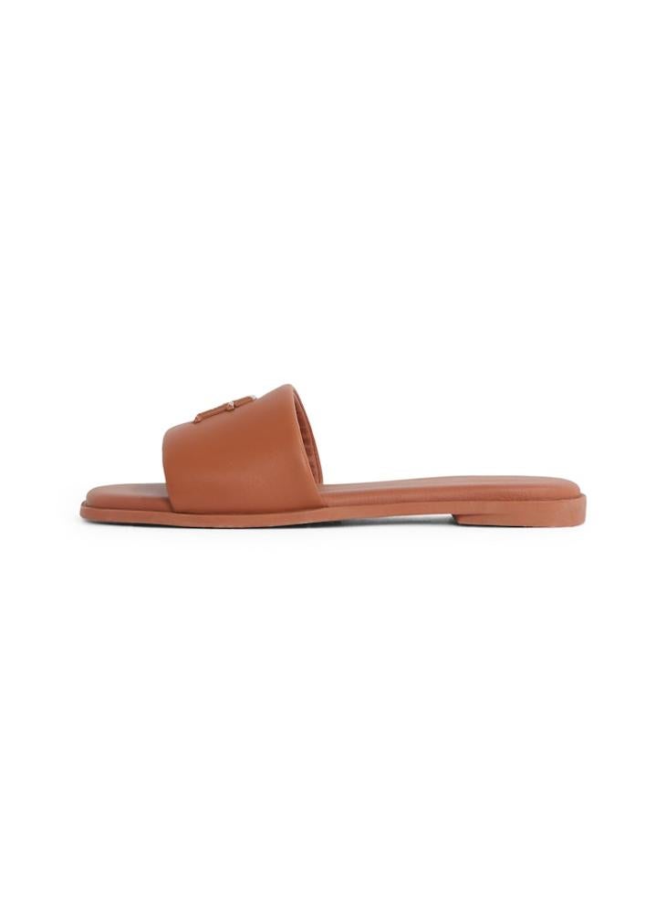 Logo Hardware Leather Mule