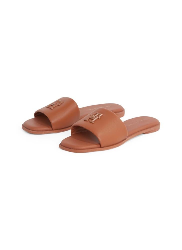 Logo Hardware Leather Mule