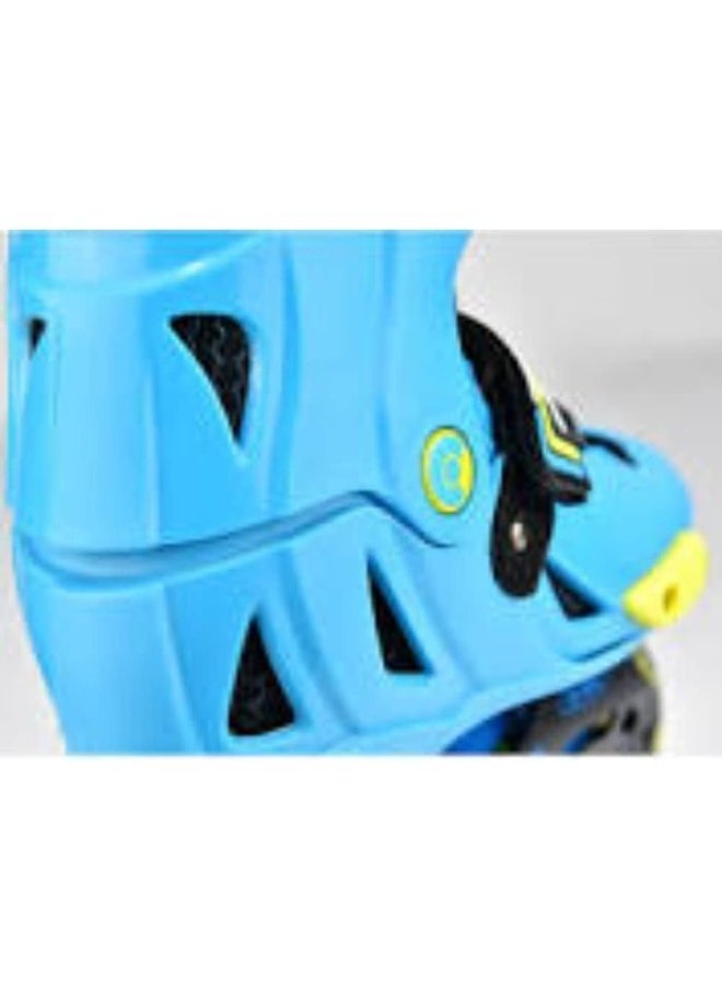 Micro Discovery Blue Inline Skates with Brake Set for Kids (37-40) | Adjustable Inline Roller Skates for Boys Kids & Girls | 7 to 14 Years UnisexOutdoor Skating Shoes | Skates for Kids|Outdoor Skating