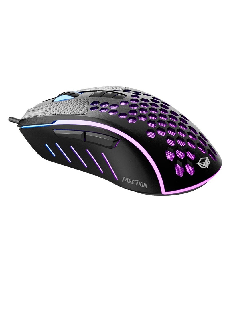 Meetion TKL RGB Backlit Multimedia Blue Switch Mechanical Gaming Keyboard MK04 And Lightweight Honeycomb Gaming Mouse GM015