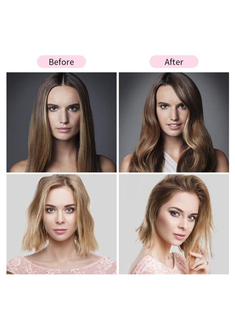 Professional One Step Hair Dryer Brush Volumizer Straightener Negative Ion Hot Air Brushes Curling Iron Salon Rotating (Color : Gold, Size : 14 * 4 Inch)