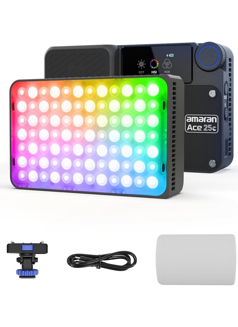 amaran Ace 25c RGB LED Light Panel All-in-One Creator Kit (Charcoal)