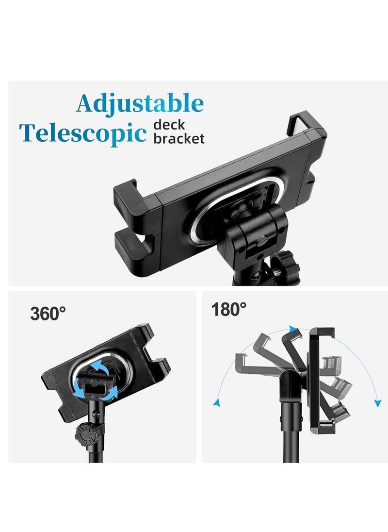 Tablet Stand Holder – iPad Tripod Floor Holder with Height Adjustable, 360° Rotating Cell Phone Stand for Video Recording, Compatible with iPad Pro, Mini, Air, iPhone, and 4.7-13 Tablets/Phones