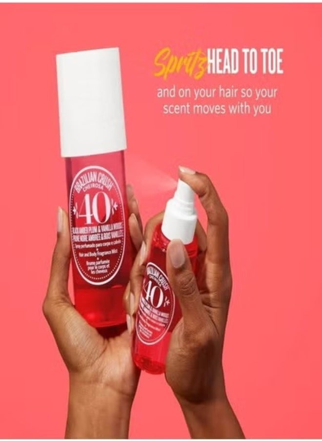 SOL DE jainero Brazilian Crush Cheirosa ’40 Bom Dia Hair & Body Fragrance Mist – Warm Floral & Woody Scent – 30ml